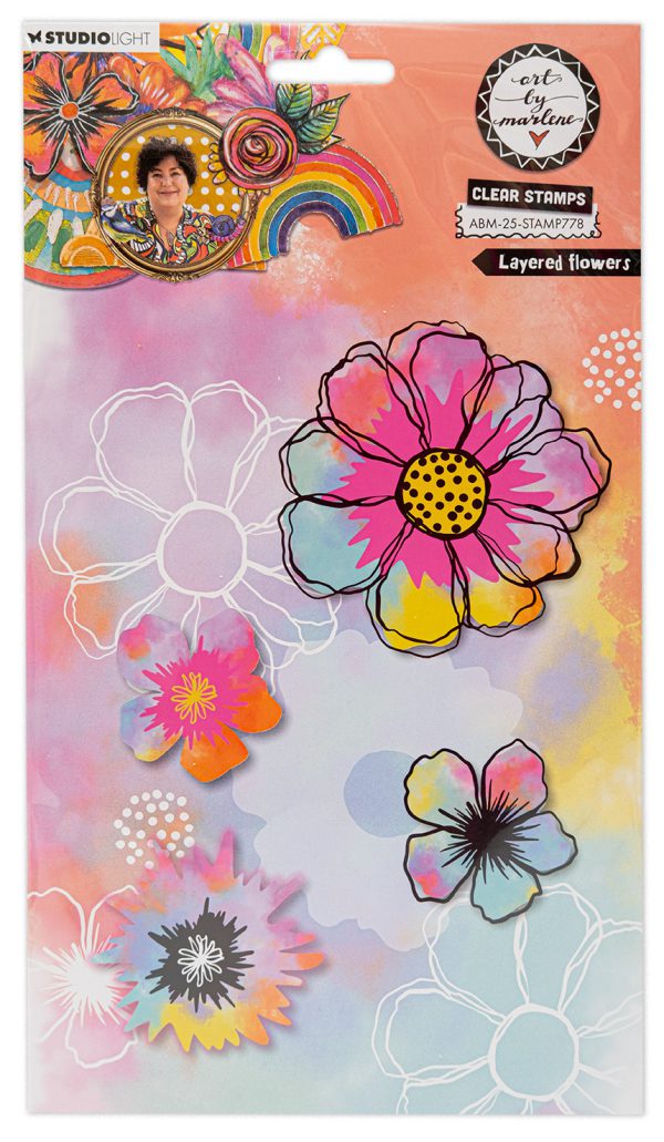 Stamp Layered flowers