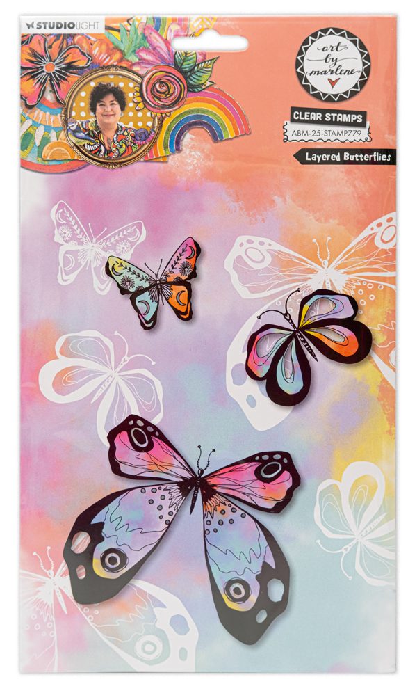 Pre order Stamp Layered butterflies